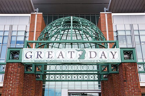 GREAT Day banner across the Integrated Science Center
