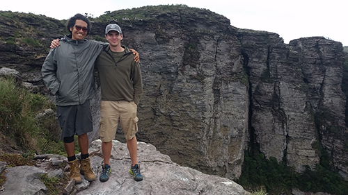 justen Geddes on a hike with a local guide.