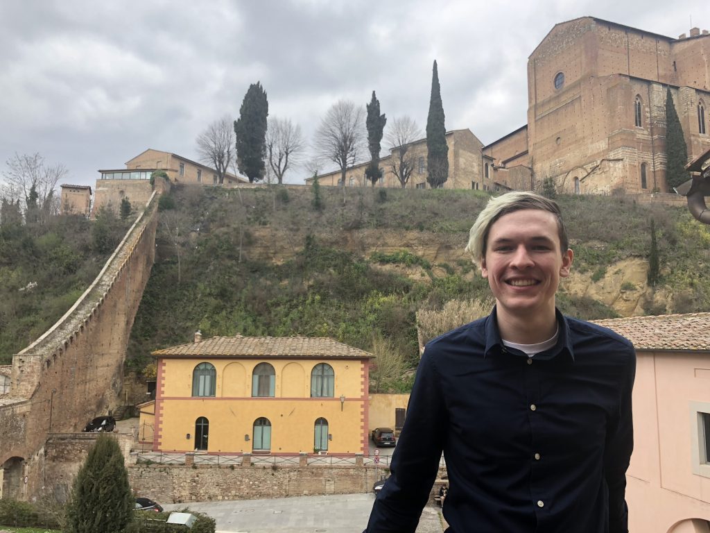 Matt McClure '16 in Tuscany, Italy