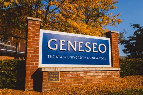 Suny Geneseo Home sign