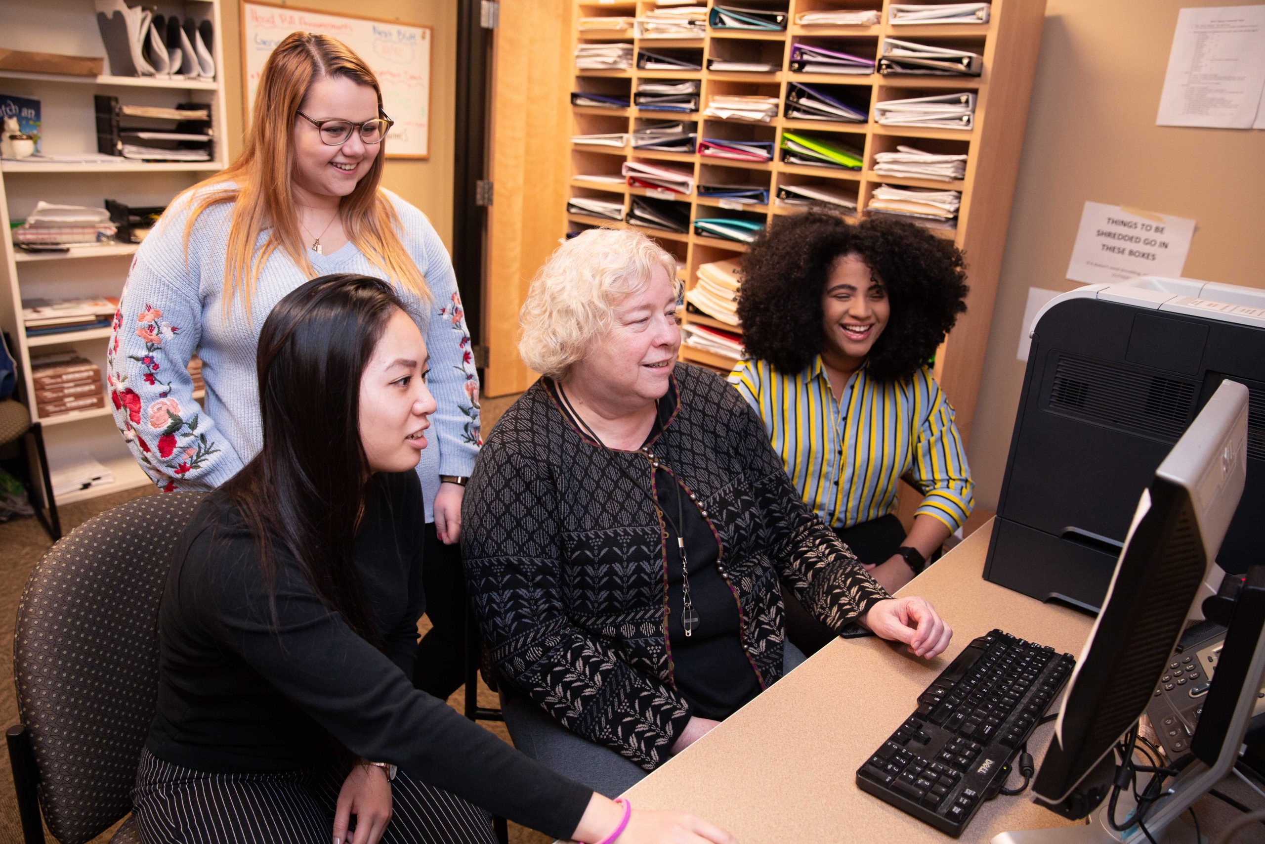 Ganie DeHart and student researchers