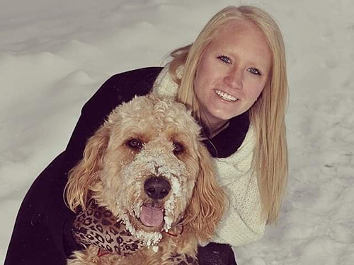 Amy Janicki and her dog Yogi.