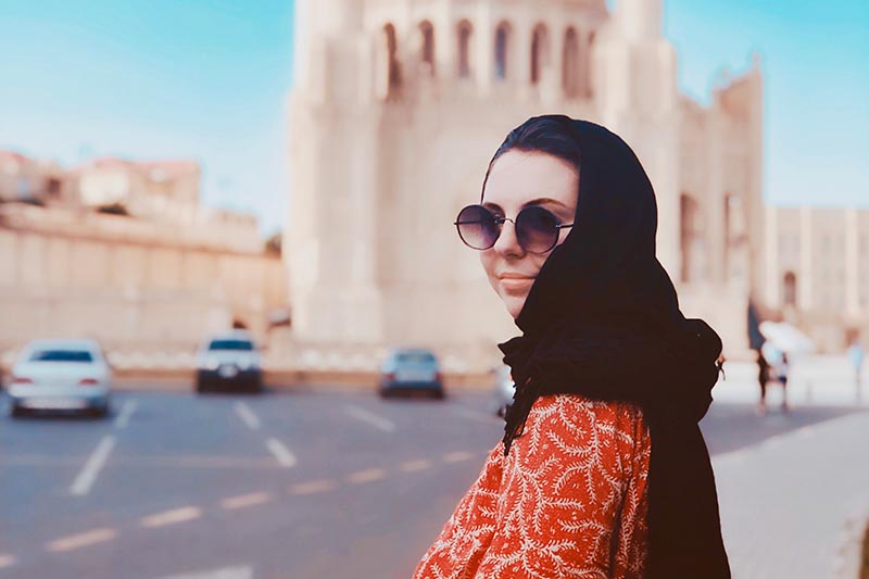 Cate Shields ’19 in Baku, Azerbaijan