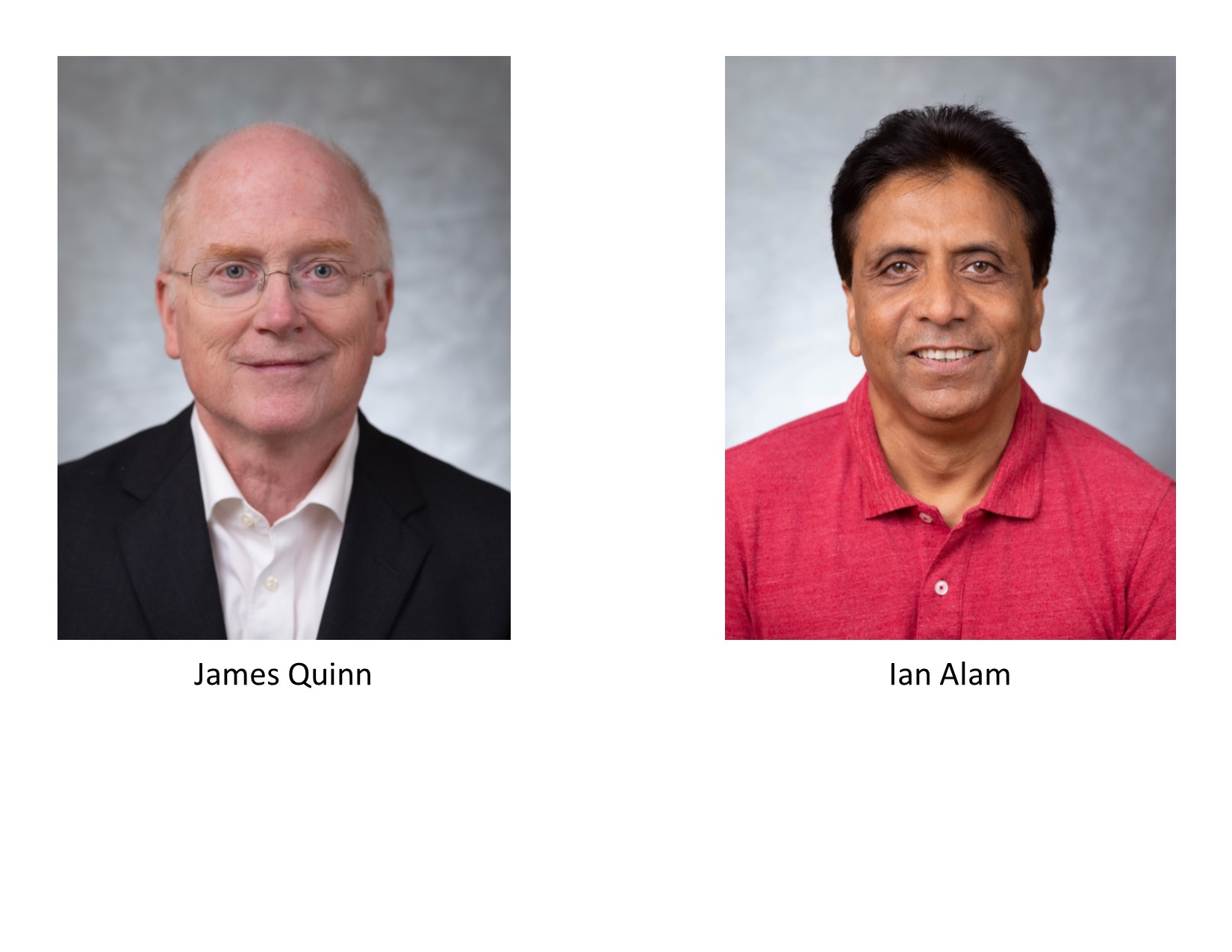Photos of James Quinn and Ian Alam