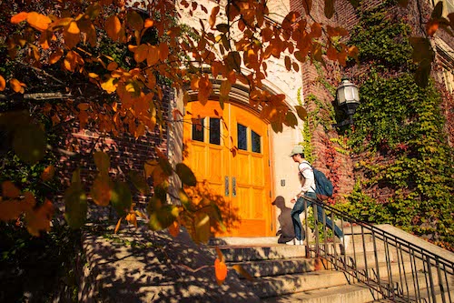 Sturges Hall in fall.