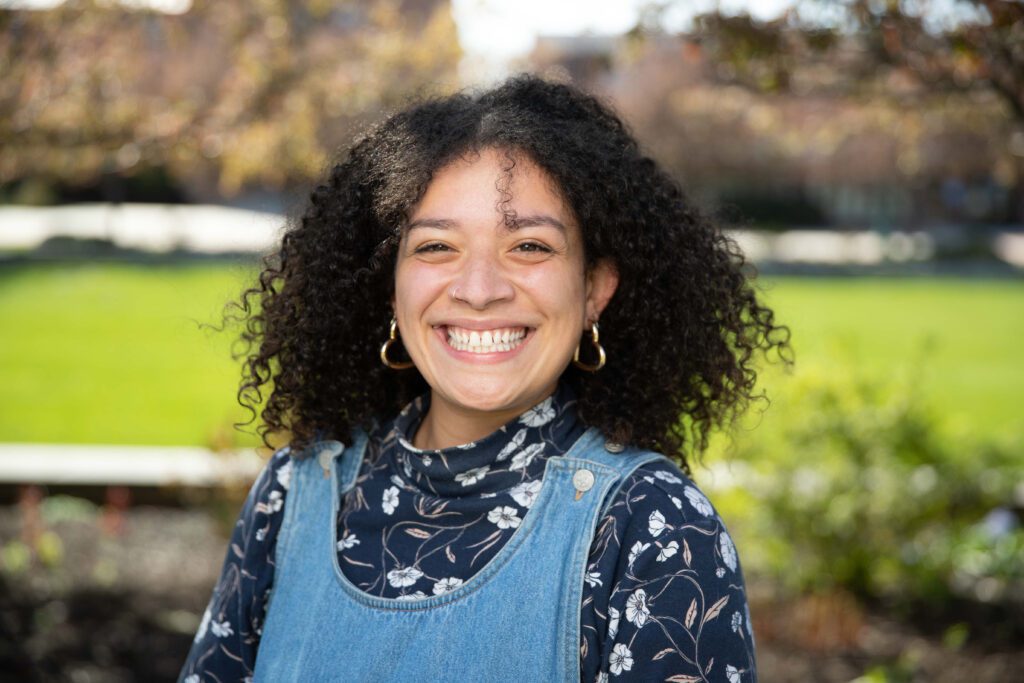 A headshot of Isabella Higgins '21, taken by SUNY Geneseo/Keith Walters '11