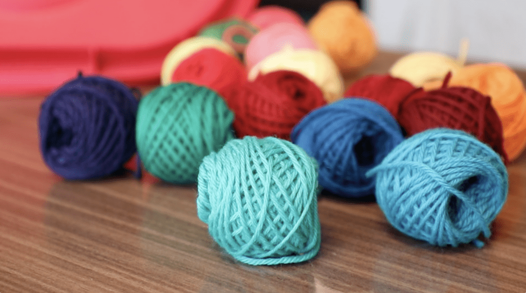 Variety of yarn colors