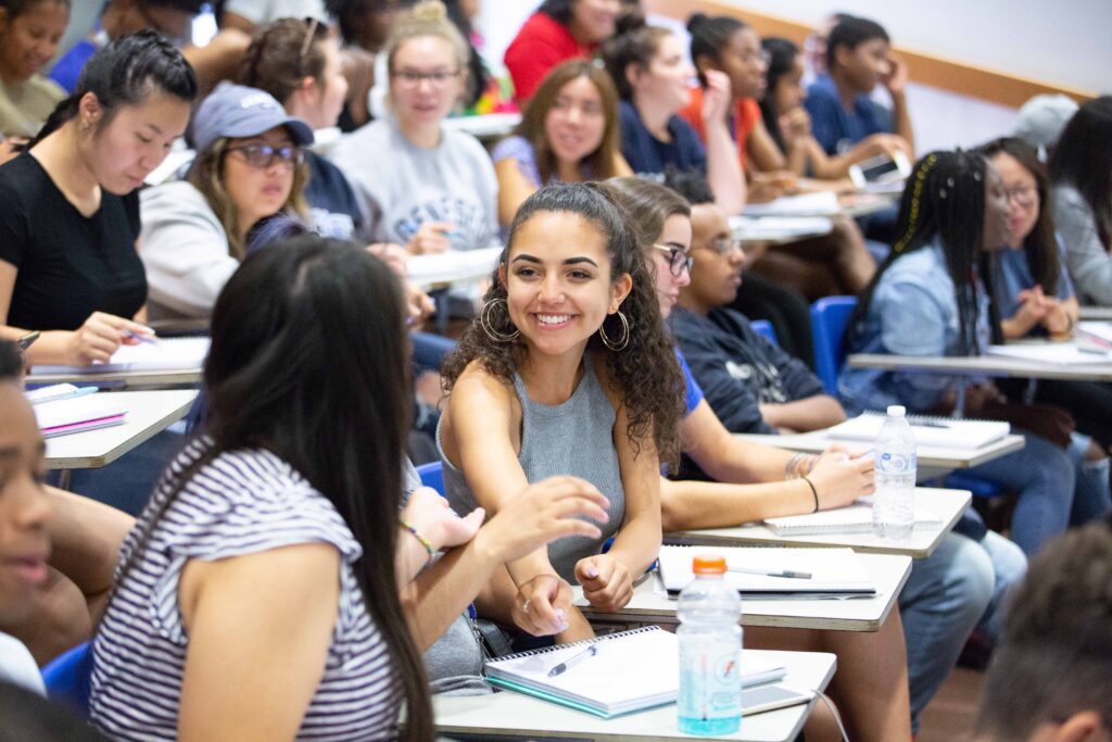 students in lecture hall