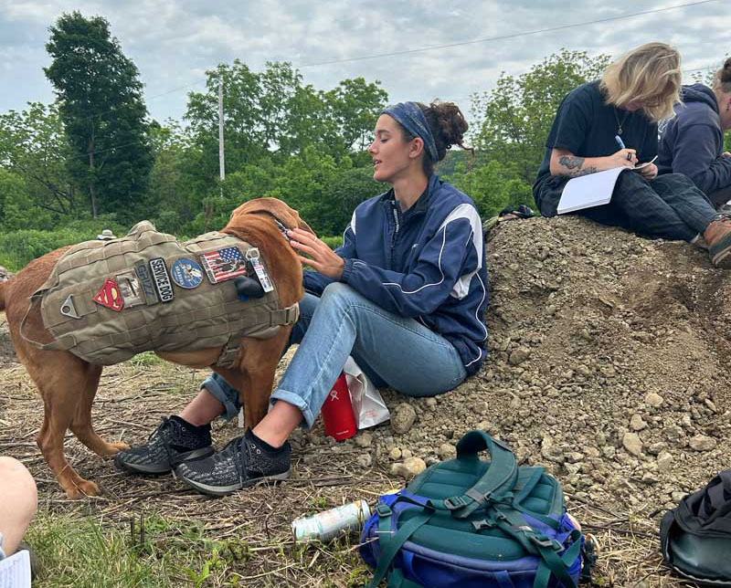Isabel Marzec '25 during an archaeology internship